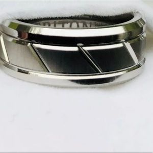 Triton Tungsten Brick Sty Wedding Ring Size 7 NEW!
